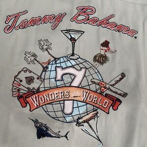 Tommy Bahamas Silk Embroidered Shirt